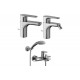 Paffoni Green Miscelatori Lavabo GR075CR + Bidet GR135CR + Vasca con Set Doccia GR023CR