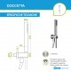 Composizione Doccia Fratelli Frattini Morgan con Soffione Ellittico, Miscelatore con Deviatore e Set Duplex