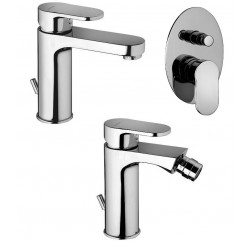 Fratelli Frattini Fosca Miscelatori Lavabo art. 86054 + Bidet art. 86103 + Incasso Doccia con Deviatore art. 86010