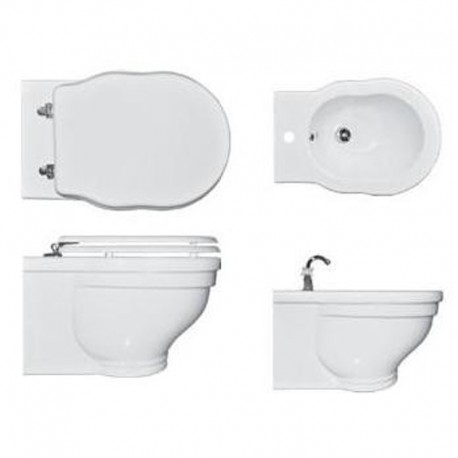 Vaso e Bidet Sospesi Royal Althea con Coprivaso a Chiusura Rallentata 