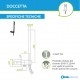 Composizione doccia Paffoni Rock con Soffione Quadrato + miscelatore con deviatore + set duplex