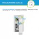 Composizione doccia Paffoni Level con Soffione CASCADE + miscelatore con deviatore a 3 Uscite + set duplex