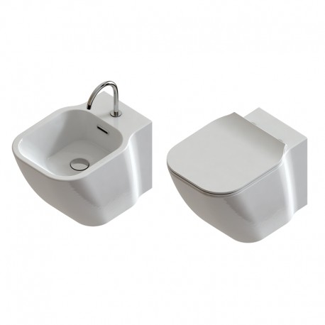 Vaso Sospeso Senza Brida + Bidet F50 Special Domus Falerii