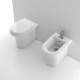 Vaso con Sedile a Chiusura Soft Close + Bidet Filomuro H2O Small Domus Falerii