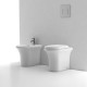 Vaso con Sedile a Chiusura Soft Close + Bidet Filomuro H2O Small Domus Falerii