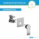 Composizione doccia Paffoni Tango con Soffione Quadrato + miscelatore con deviatore + set duplex