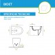 Vaso art. 1VPC52MS + Bidet art. 1BIC52MS Sfera 52x35 Catalano Marrone Satinato