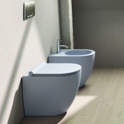 Vaso art. 1VPC52AS + Bidet art. 1BIC52AS Sfera 52x35 Catalano Azzurro Satinato