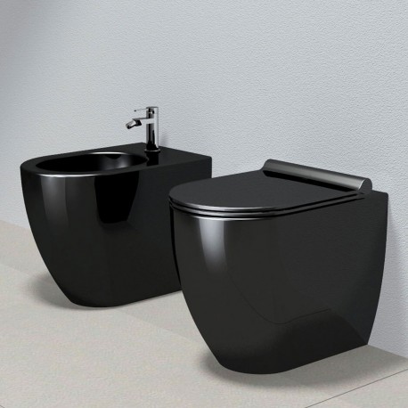 Vaso art. 1VPC52NE + Bidet art. 1BIC52NE Sfera 52x35 Catalano Ner Lucido