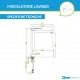 Paffoni Elle Miscelatore Lavabo Prolungato per Piletta Click Clack ELX081 cr con Leva Cubo
