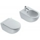 Vaso Sospeso Senza Brida art. 1VSF54RBM + Bidet art. 1BSF54BM Sfera NewFlush 54x35 Catalano Bianco Satinato