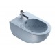 Vaso Sospeso Senza Brida art. 1VSF54RAS + Bidet art. 1BSF54AS Sfera NewFlush 54x35 Catalano Azzurro Satinato