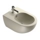 Vaso Sospeso Senza Brida art. 1VSF54RGS + Bidet art. 1BSF54GS Sfera NewFlush 54x35 Catalano Grigio Satinato