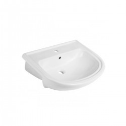 Lavabo Semincasso Universale Largh. 65 x Prof. 49 cm in Ceramica Bianco Monoforo