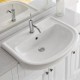 Lavabo Semincasso Universale Largh. 65 x Prof. 49 cm in Ceramica Bianco Monoforo