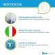 Box Doccia con Porta a Battente Cristallo 8 mm con Trattamento Anticalcare