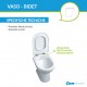 Vaso-Bidet  completo di Sedile Diana Azzurra con Scarico a parete