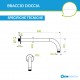 Set incasso doccia completo a muro soffione + braccio + doccetta e tubo flessibile