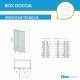 Box Doccia a Porta Battente Cristallo 6 mm con Trattamento Anticalcare Altezza 190 cm art. OS126