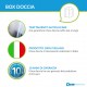 Box Doccia Semicircolare 80x80 cm Cristallo 6 mm a Doppia Anta Scorrevole art. OS153