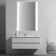 Su Misura Specchio da Bagno Filo Lucido con Fascia Laterali Sabbiate Retroilluminate a led 20W art. spe04