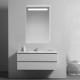 Su Misura Specchio da Bagno Filo Lucido con Fascia Sabbiata Retroilluminata led 20W art. spe03