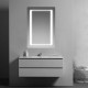 Su Misura Specchio da bagno Sagomato con Angoli Stondati e Cornice Sabbiata Retroilluminata led 15W art. spe07