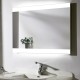 Su Misura Specchio da Bagno Filo Lucido con Fascia Laterali Sabbiate Retroilluminate a led 20W art. spe04