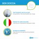 Box Doccia da Centro Stanza ad U Cristallo 6 mm Altezza 190 cm Profilo Cromo art. OS159 