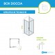 Box Doccia da Centro Stanza ad U Cristallo 6 mm Altezza 190 cm Profilo Cromo art. OS159 