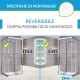 Box Doccia da Centro Stanza ad U Cristallo 6 mm Altezza 190 cm Profilo Cromo art. OS159 