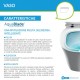 Wc Connect AQUABLADE® con Scarico Traslato art. E052501 Ideal Standard con Coprivaso Ultra Slim