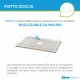 Piatto Doccia Uniko 70 x 90 H 3 cm Azzurra Ceramica con Piletta Inclusa