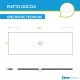 Piatto Doccia Uniko 70 x 140 H 3 cm Azzurra Ceramica con Piletta Inclusa