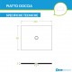 Piatto Doccia Uniko 80 x 100 H 3 cm Azzurra Ceramica con Piletta Inclusa