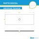 Piatto Doccia Uniko 80 x 160 H 3 cm Azzurra Ceramica con Piletta Inclusa