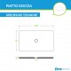 Piatto Doccia Uniko 70 x 120 H 3 cm Azzurra Ceramica con Piletta Inclusa