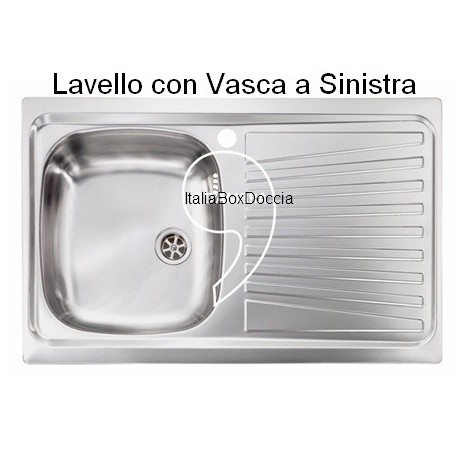 Lavello in Acciaio Inox da Incasso ad una Vasca