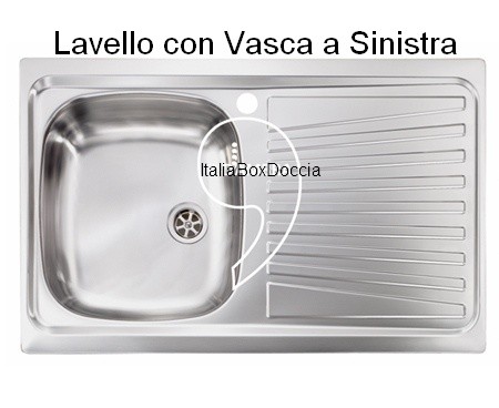Lavello in acciaio inox da incasso ad una vasca vendita online ... Lavabo in acciaio inox