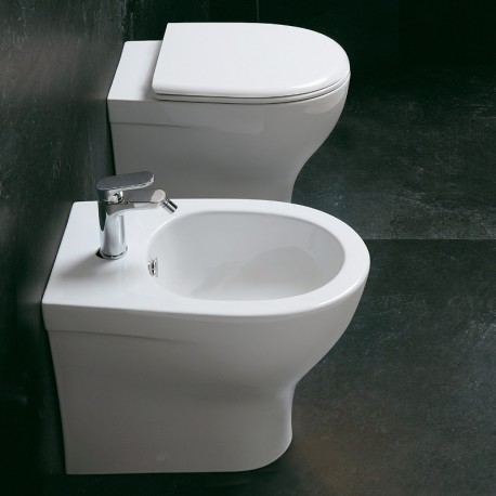 Vaso con Scarico  Traslato e Bidet Pratica Azzurra