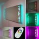 Su Misura Specchio da Bagno Filo Lucido con Quadrati Sabbiati Retroilluminati a Colore Variabile led 20W art. spe45