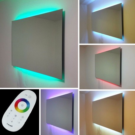 Su Misura Specchio da Bagno Filo Lucido a Colore Variabile led 25W art. spe50