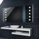Su Misura Specchio per Sala da Bagno Filo Lucido con Cerchi Sabbiati Retroilluminati led 20W art. spe64