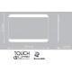 Mobile da Bagno Sospeso 100 cm Bianco con Cassettone in Vetro Effetto Tessuto 