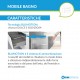 Mobile da Bagno Sospeso 75 cm Frassino Bianco con Lavabo e Specchiera con Accensione Luce Touch