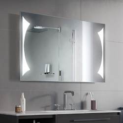 Specchio Bagno Su Misura Filo Lucido Retroilluminante led 20W mod. Triangolo