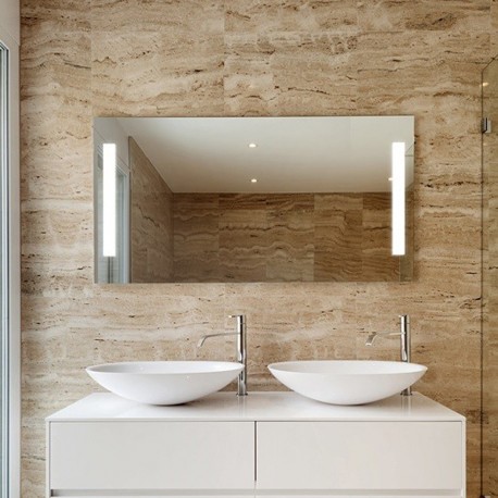 Specchio Bagno Su Misura Filo Lucido Retroilluminante led 20W mod. Milano