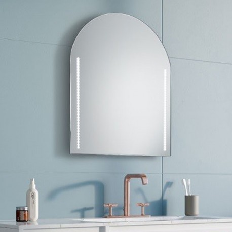 Specchio Bagno Su Misura Filo Lucido Retroilluminante led 20W mod. Flora