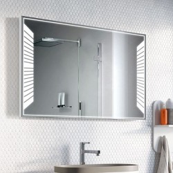 Specchio Bagno Su Misura Filo Lucido Retroilluminante led 20W mod. Moon