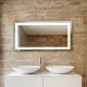 Specchio Bagno Su Misura Filo Lucido Retroilluminante led 20W mod. Saturno